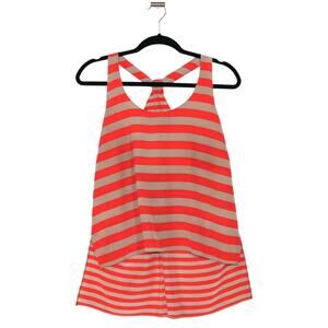 BCBGMaxAzria 100% Silk Tank Top Striped Top Size M